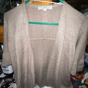LOFT Tan Knit Cardigan